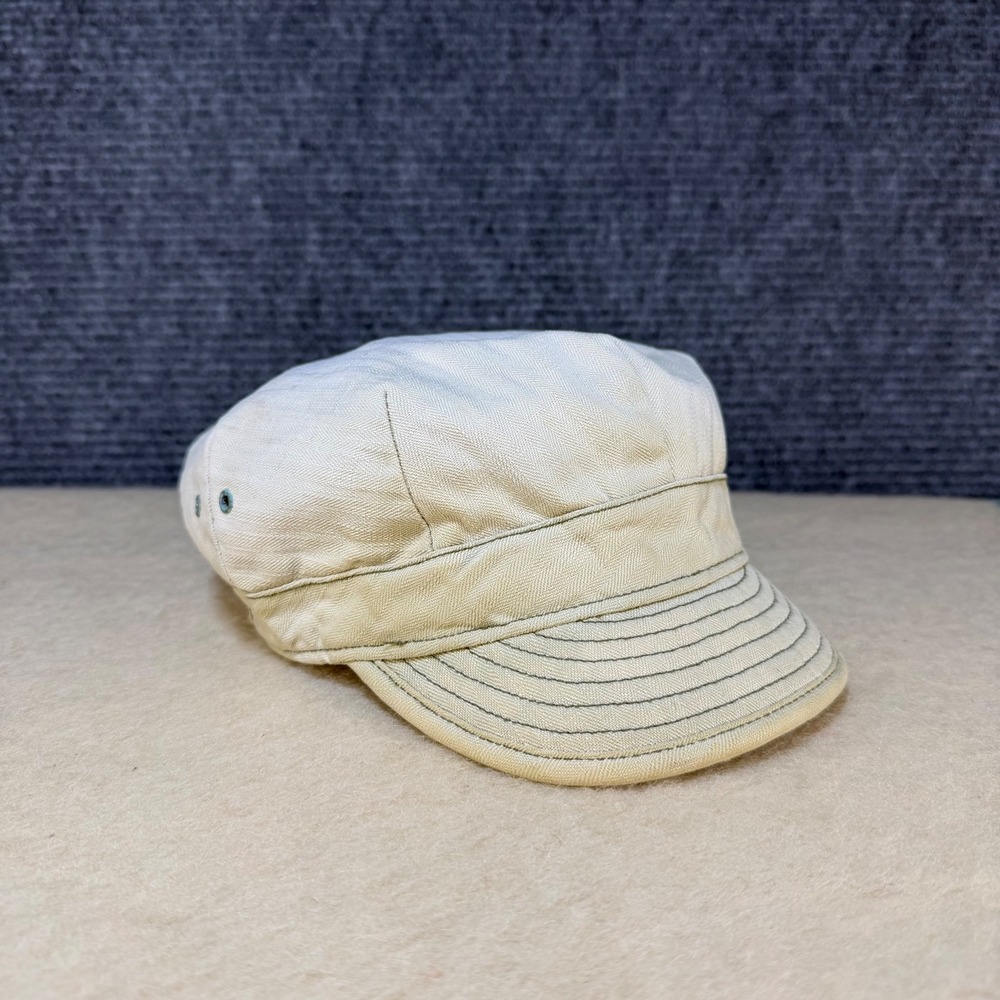Polo Ralph Lauren Mens Herringbone Cadet Military Hat Tan Faded Small Fit Cap